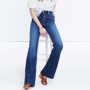 Madewell Flea Market Flares Button Front Jeans size 24 F3547